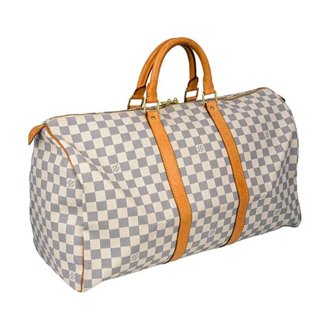 louis vuitton white duffle bag|louis vuitton overnight bag.